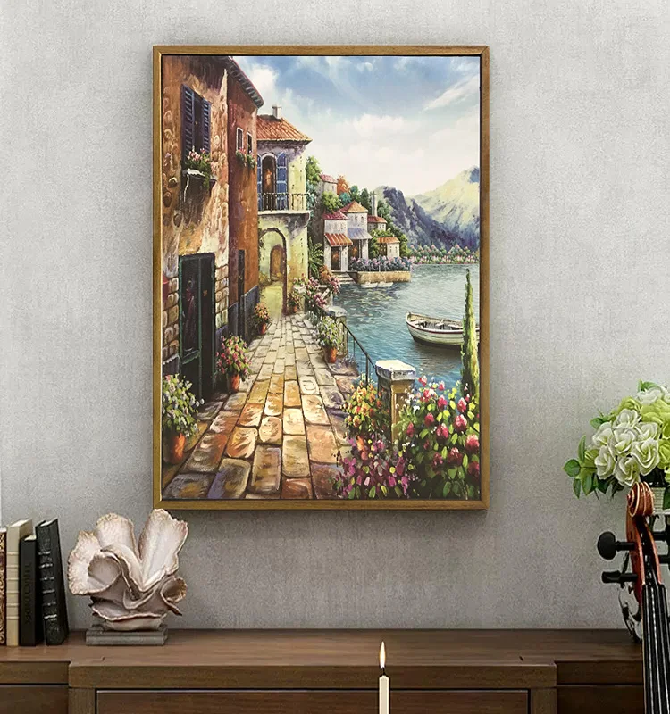 Wholesale modern canvas art townscapes wall decor living room artwork painting