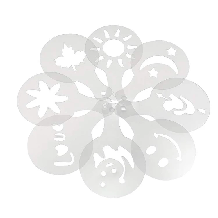 Кофейная молочная пена спрей шаблон Набор пластиковая печать Гирлянда плесень