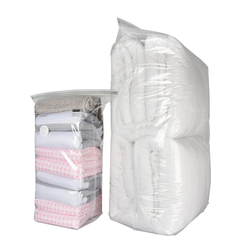Cube Space Saver Vacuum Storage Bags Double Zipper Compression Bag For Clothing Pillow  vacuum bags clothes big