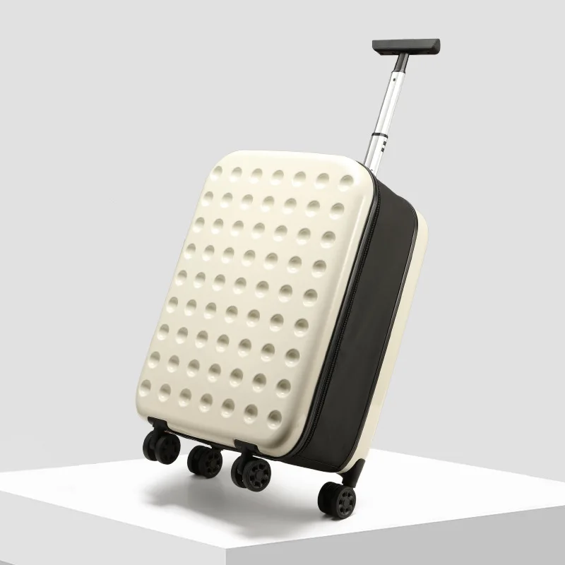 luxury latest designed silent wheel trolley business travel luggage set multi-functional following suitcase