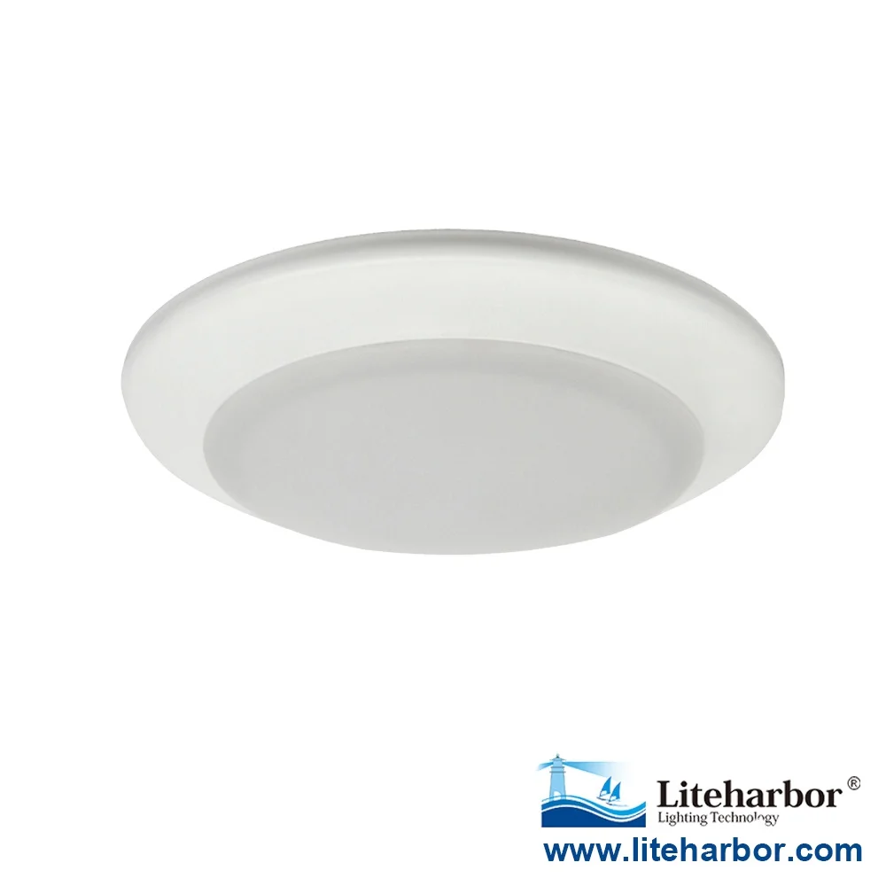 
Residential product 4 inch 1050lm/1250lm dimmable round shape low profile LED translucent disk light 
