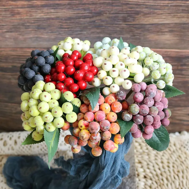 Оптовая продажа, Новое высококачественное украшение в виде горячих тортов, Рождественское украшение, красная искусственная ягода