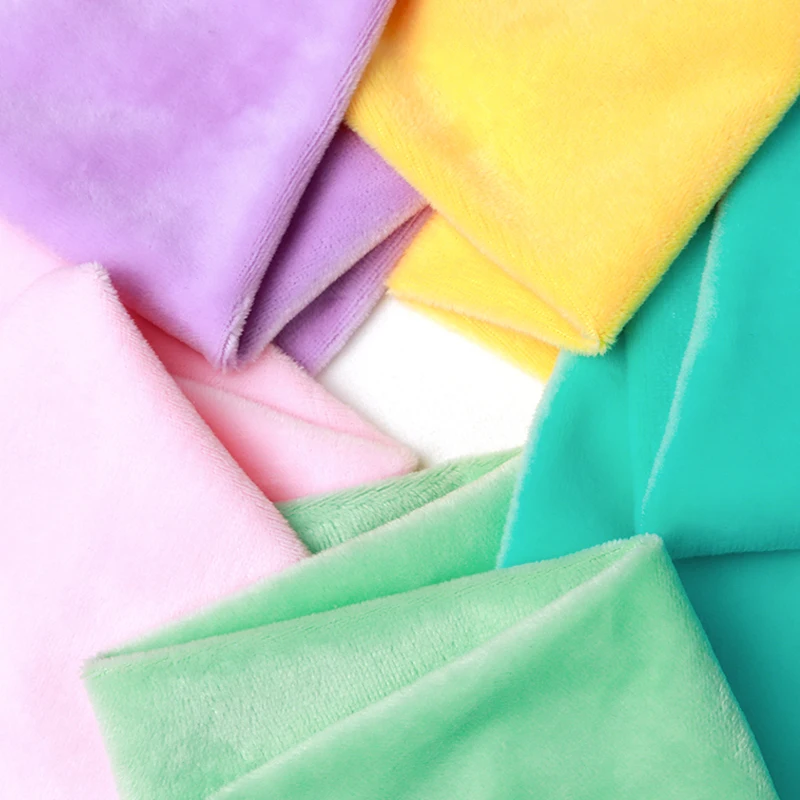 fabrics manufacturers wholesale 1mm velvet crystal super-soft 100% polyester fleece flannel felt fabric for toys pet nest