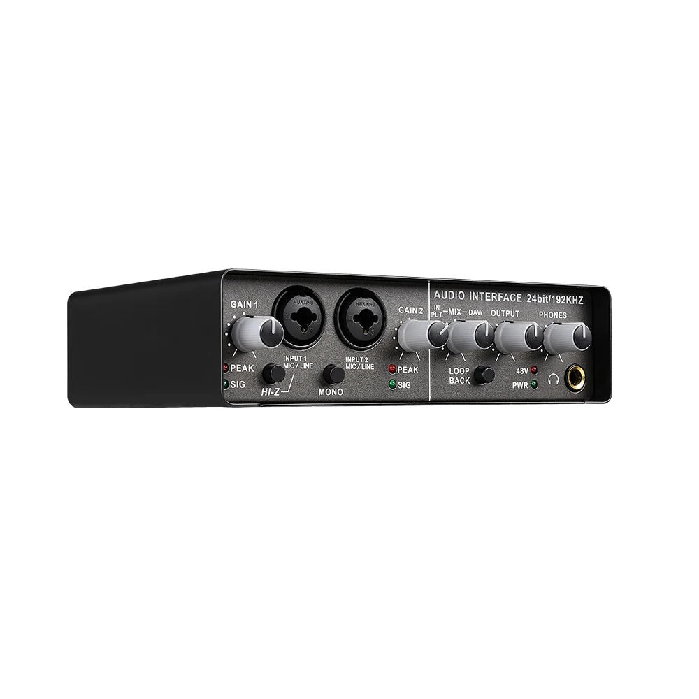 Teyun Recording Sound Card Pack 2 Input/2 Out Audio Interface Headphone Amplifier Sound Card Q22 Studio Live Streaming
