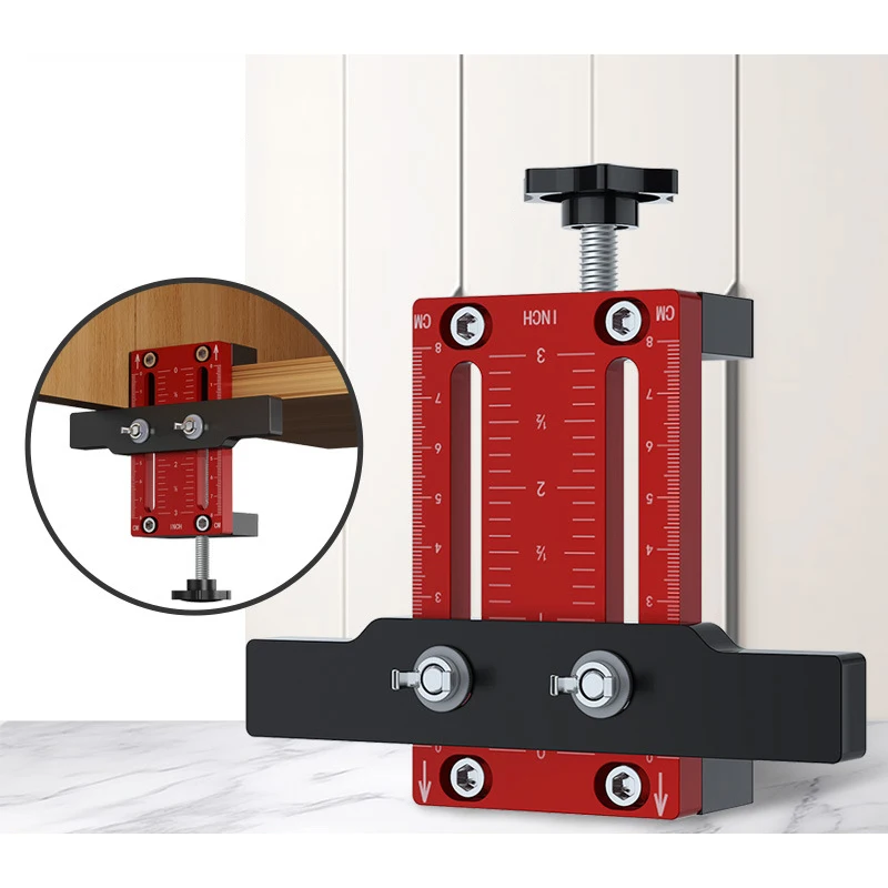 Cabinet Door Mounting Jig Drilling Fixed Clamp Locker Door Installation Locator Aluminum Woodworking Tool Right Angle Clamp