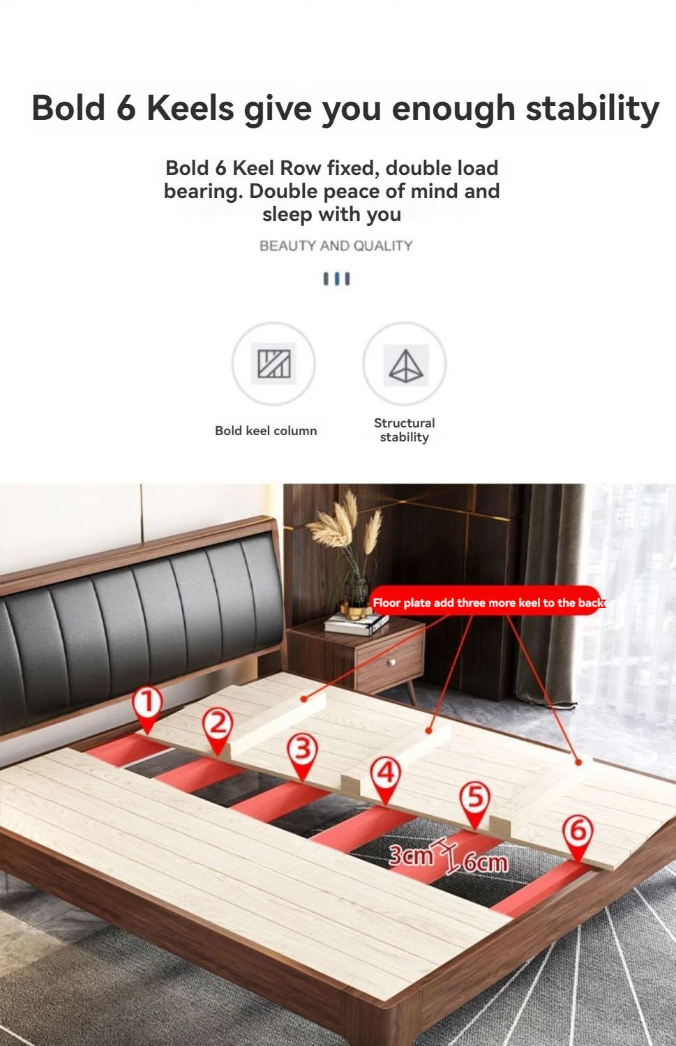 2024 YOUTAI Modern Solid Wood Frame Bed Wooden king Queen Size Customized Beds with Bedside Table Bedroom Home Furniture Set