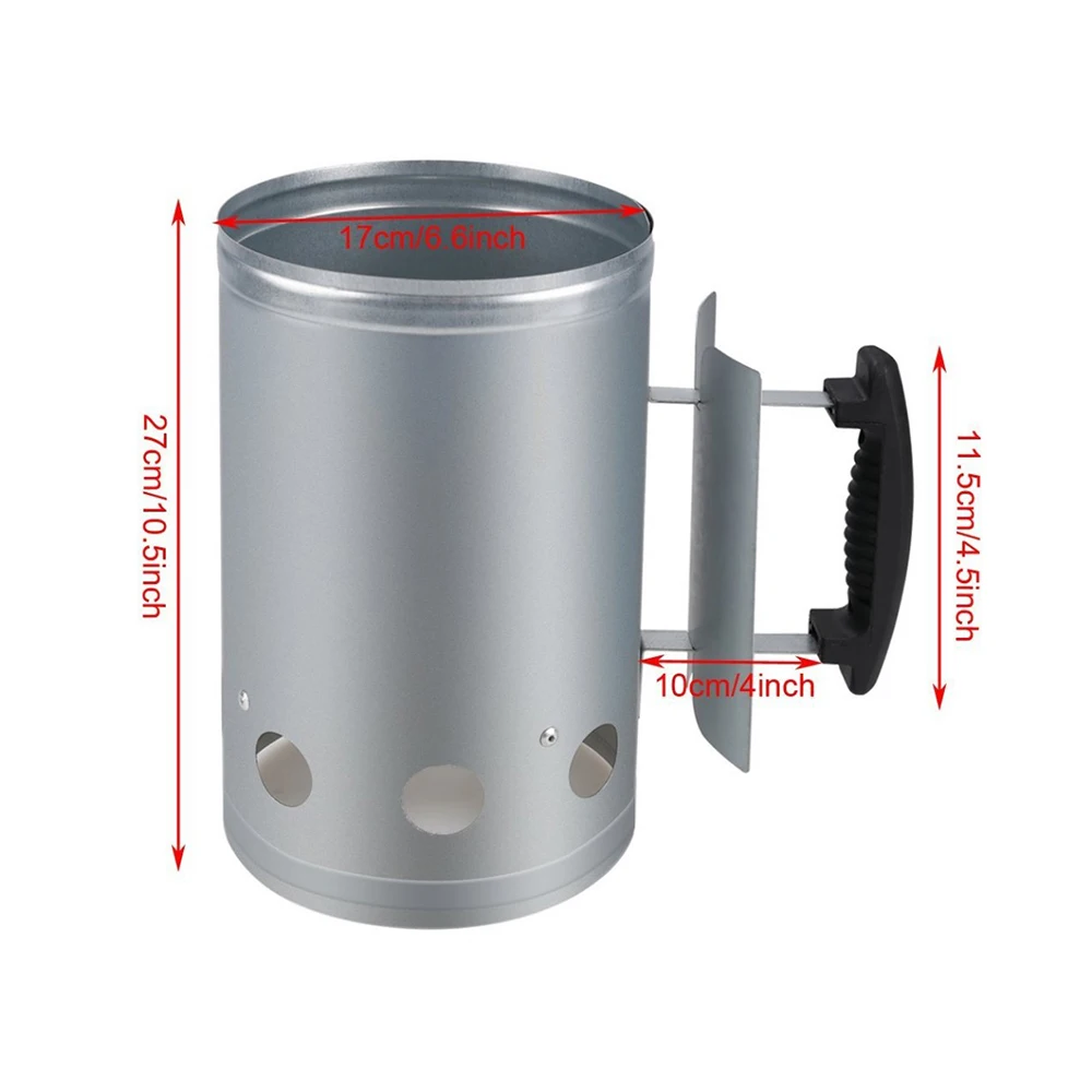 Auplex kamado BBQ Grill stainless steel Charcoal chimney starter barbecue Accessories tool for charcoal grill