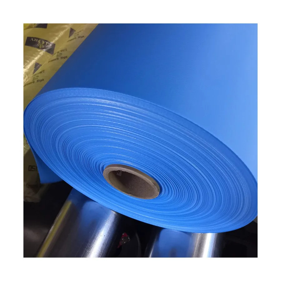 PVC Tarpaulin Coated Embossed with PU Glue 0.55MM 1000D*1000D 12*9 1.62M 202Y/R Reach Used for Swimming Pool