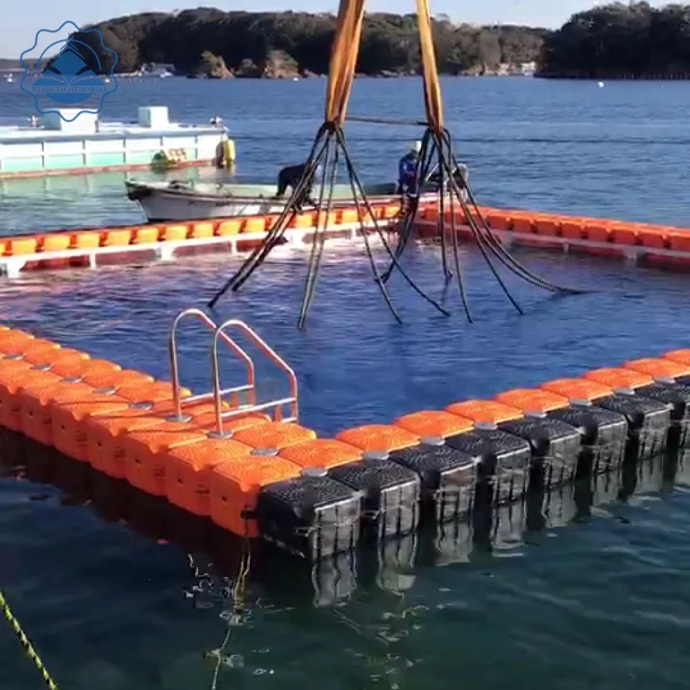 Floating platform floating bridge floating pool buoyant motor boat ship berth bridge plastic pontoon marine pontoon