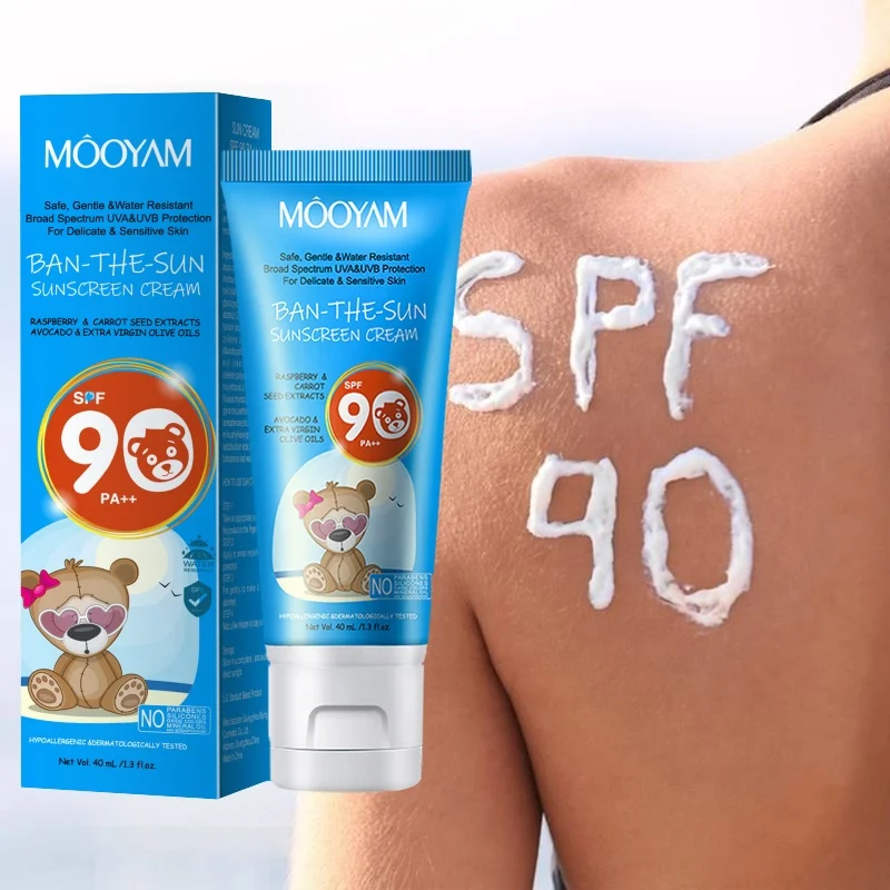 Private Label Ban-The-Sun SPF90 Sunscreen Cream OEM Sunblock Wholesale