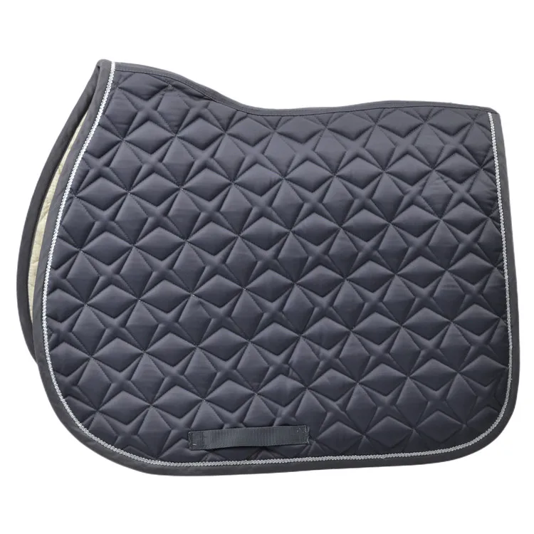 High Quality Luxury Custom Satin Fabric All Purpose Horse Riding Equestrian Equipment English Western Saddle Pad Jumping