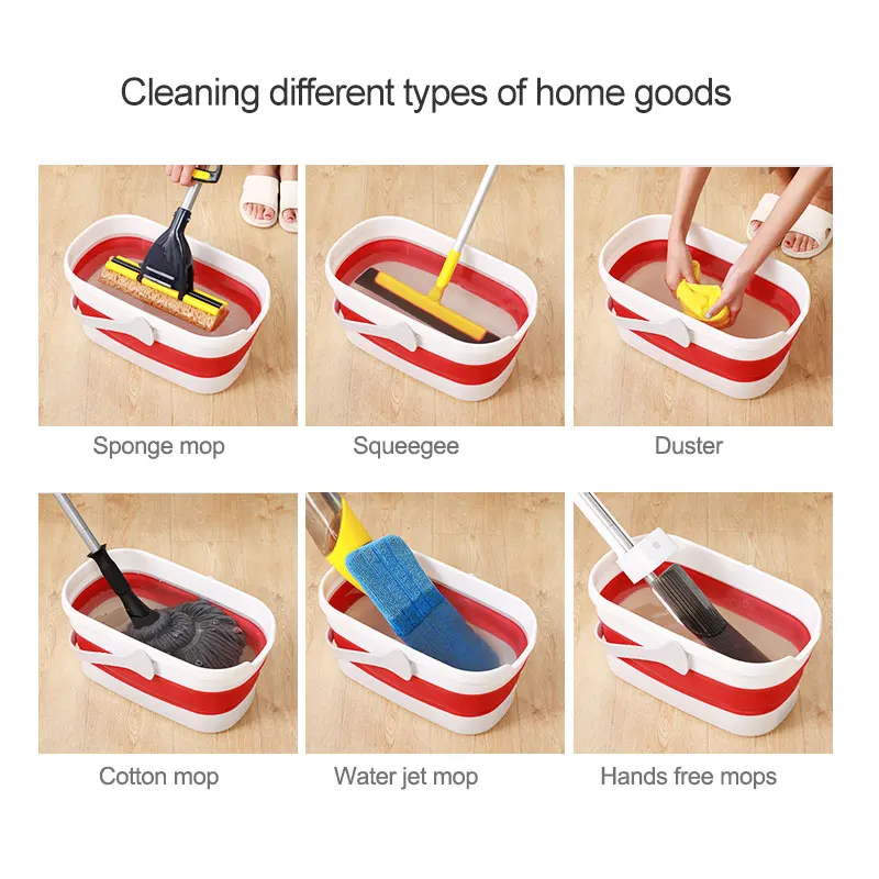 BOOMJOY Mop Buckets Foldable Folded Car Wash Bukcet Collapsible Water Bucket