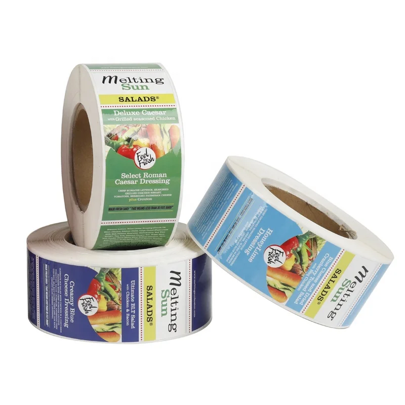 Wholesale Sticker maker Custom Logo Printed Waterproof Food Packaging Labels for Spice Jars