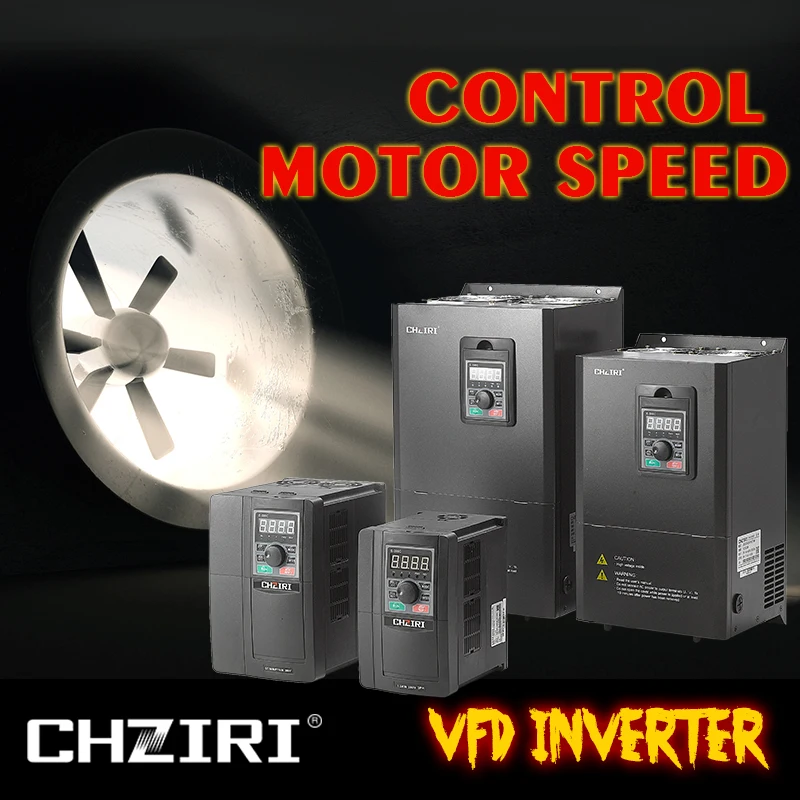 CHZIRI 3 phase 2.2kw 380v electric ac motor speed control inverter solar power system frequency inverters