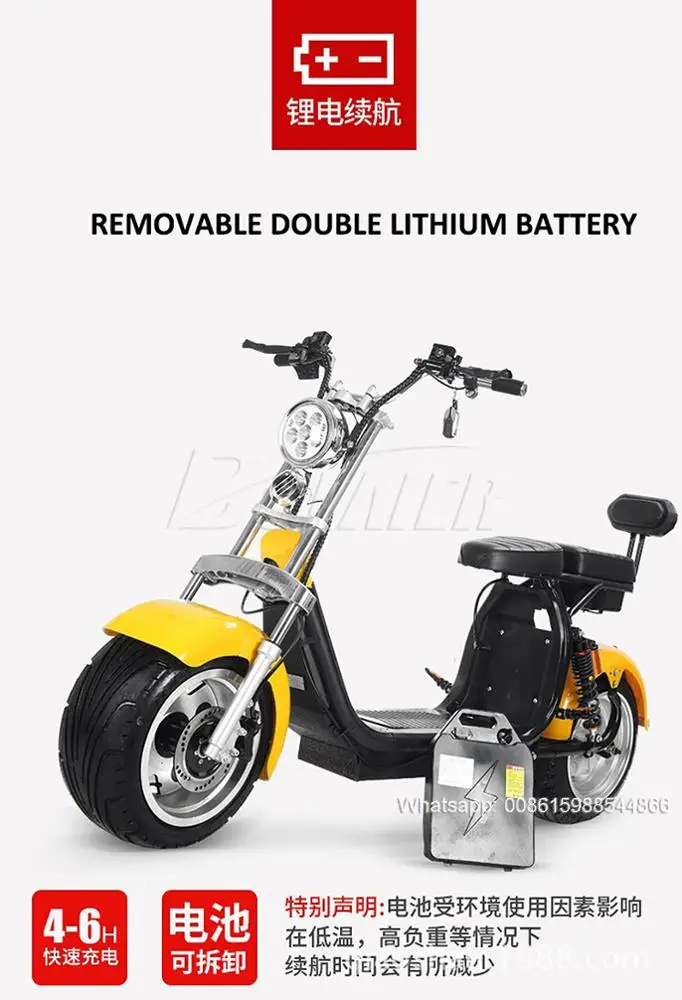 Electric Scooter Citycoco 3000w 1500w 2 Wheel Electric Scooter Fat Bike Tire Citycoco