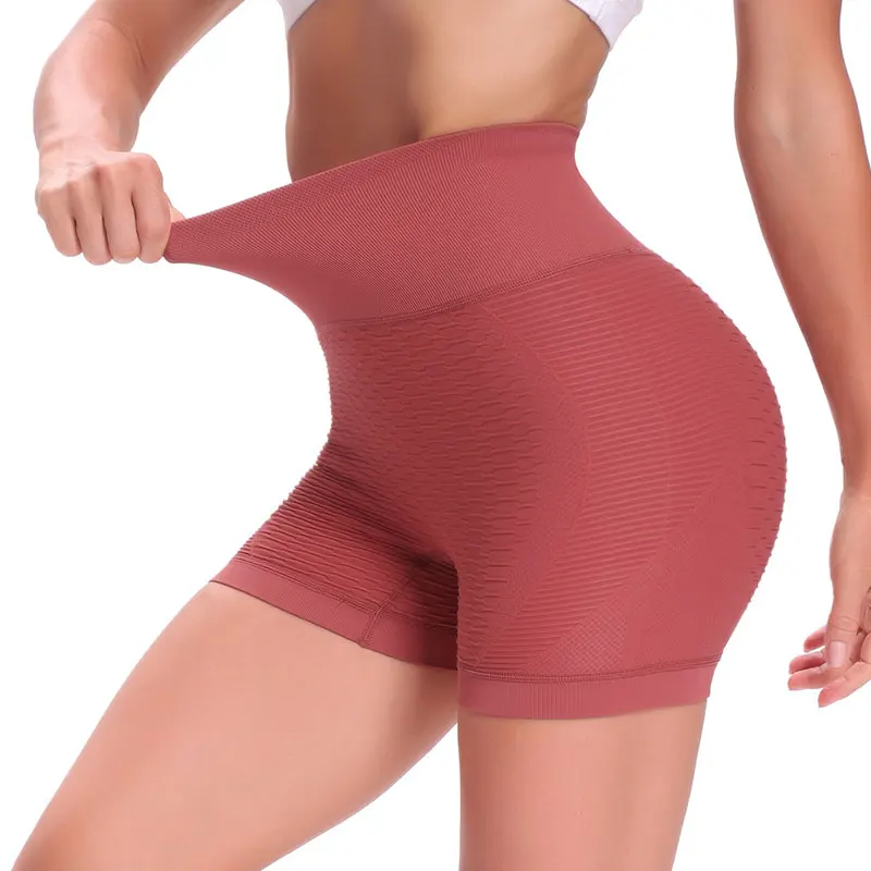 NANBIN High Waist Gym Sexy Skinny Leggings Tummy Moisture Absorption Seamless Knitted Sports Women Butt Lifts Shorts