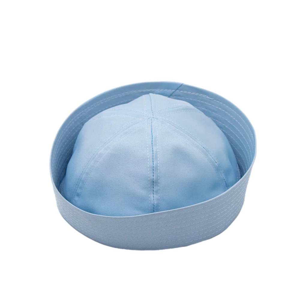 High Quality European Design Outdoor Blue Sailor Hat Plain Brimless Party Sailor Captain Caps
