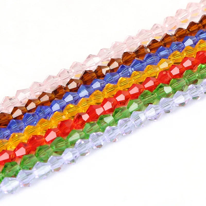 Wholesale 4mm 6mm 8mm 10mm  AB Color Faceted Bicone Glass Crystal  Loose Beads For Jewelry Making