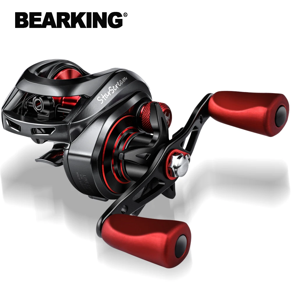 BEARKING On sell Baitcasting Reels 8+1BB 8KG Drag 7.3:1 High Speed Fishing Reinforced Reel Carp