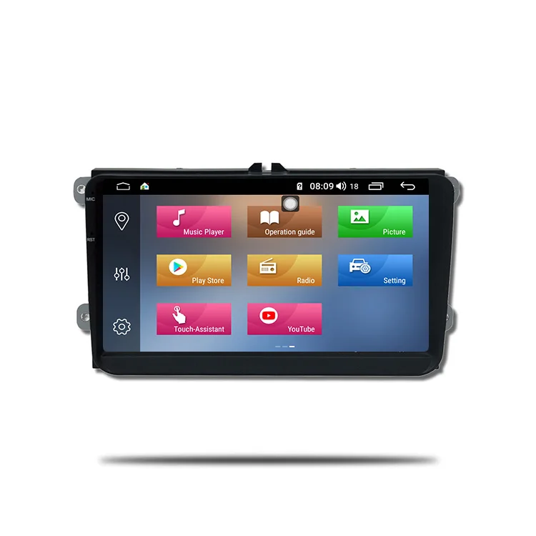 IOKONE 9-дюймовый емкостной Android 9.0 сенсорный экран автомобиля DVD стерео плеер для VW мужские поло Passat