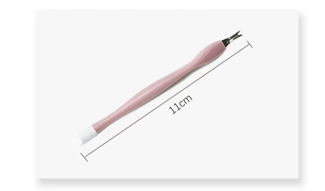 Factory Low-Priced Wholesale Nail Cuticle Pusher Two-in-One Double-Head Dead Skin Fork Embossing Exfoliating Cuticle Remover