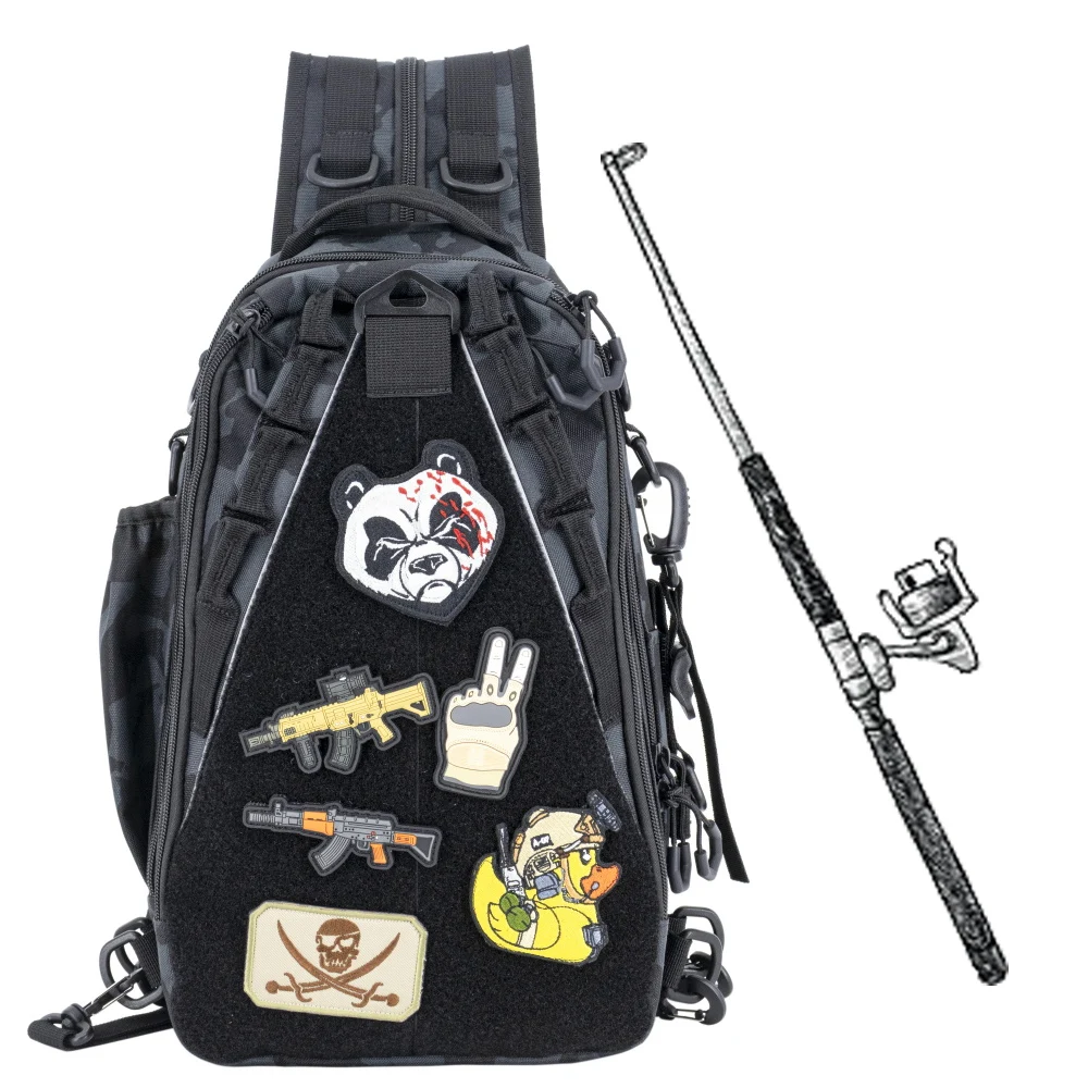 Tactical Chest Bag Sling Backpack Camouflage Fishing Tackle Storage Bag Outdoor Shoulder Bag