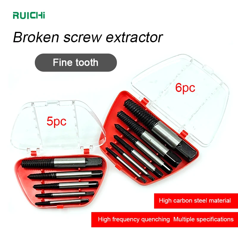 5PC Steel Spiral Flute Screw Extractor Set