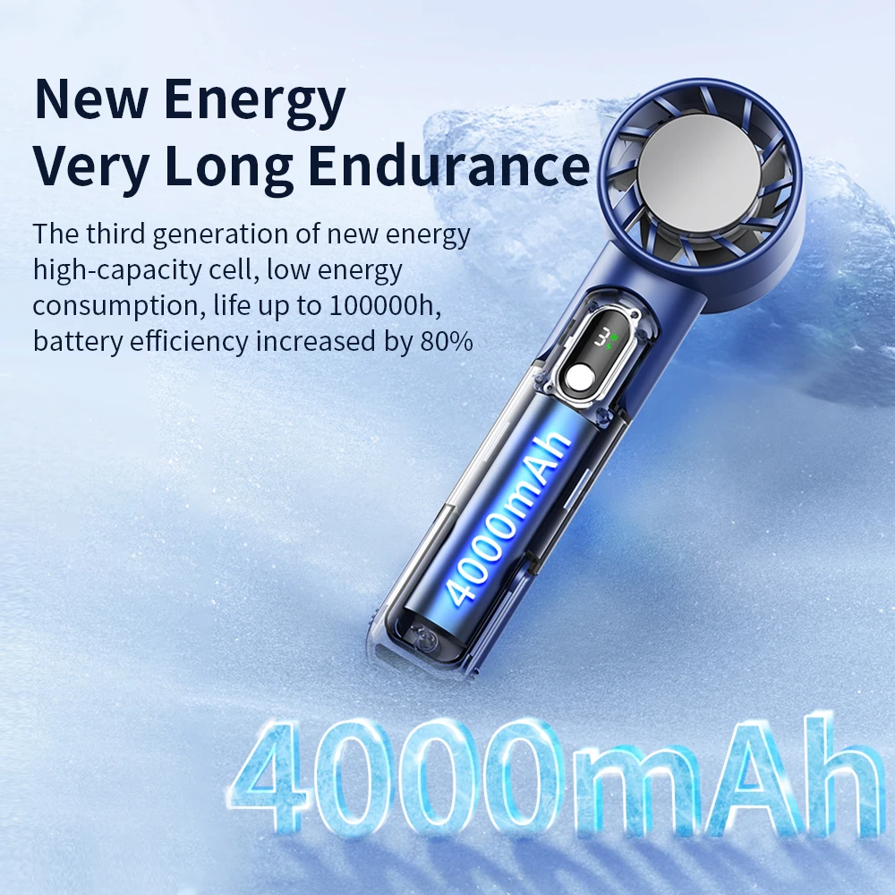 Super Strong Wind Handheld Fan 5W High Speed Motor Portable Usb Fan Turbo Air Cooler Fan