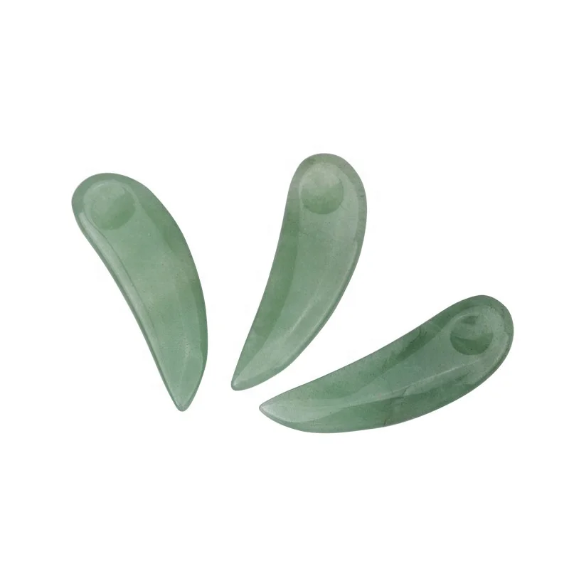 Hot Selling Natural Quartz Guasha Spoon Personal Care Eye Cream Spoon Jade Facial Mini Cosmetic Spatula