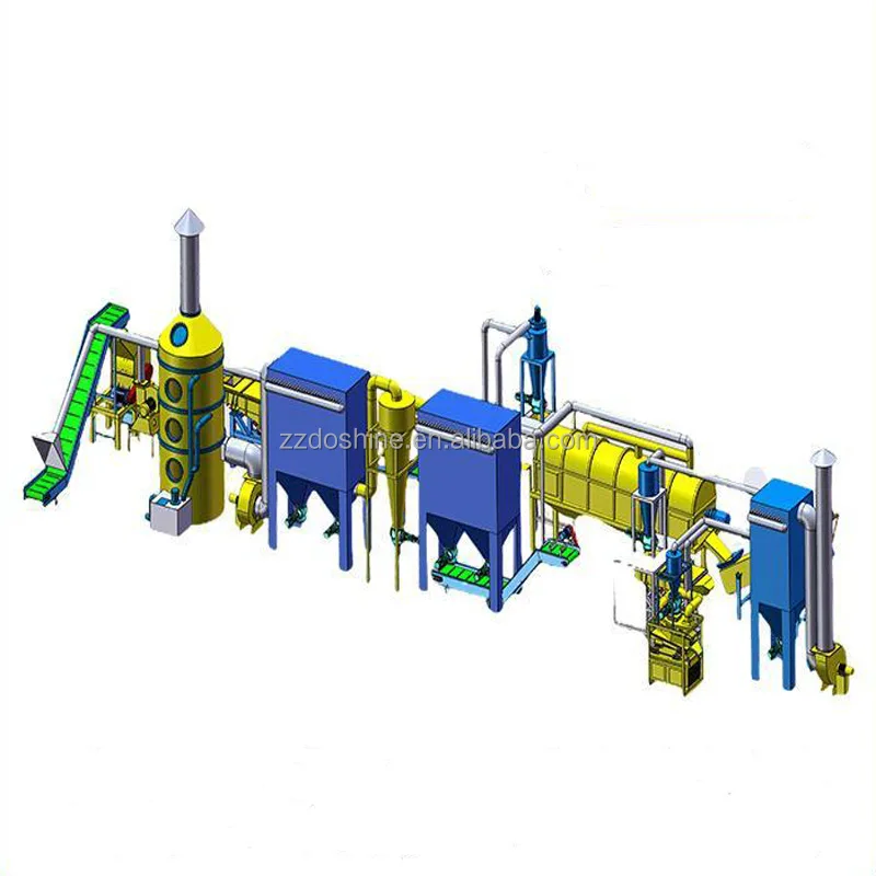 Waste Li Ion Battery Recycling Plant Lithium Cell Crushing Recycling Sorting Machine For Black Powder