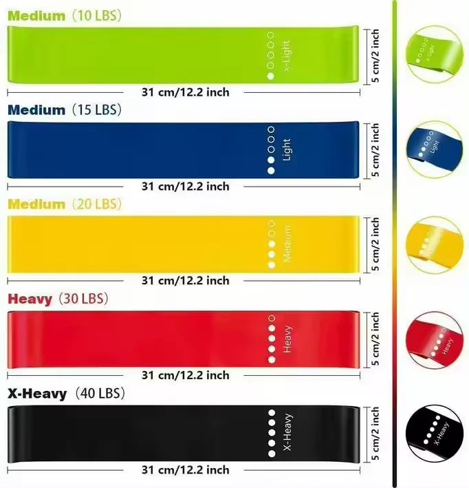 Manufacture Bodybuilding Elastic Pull Rope Strength Training 11 Pieces Latex Exercise Fitness   Set For Pilates,