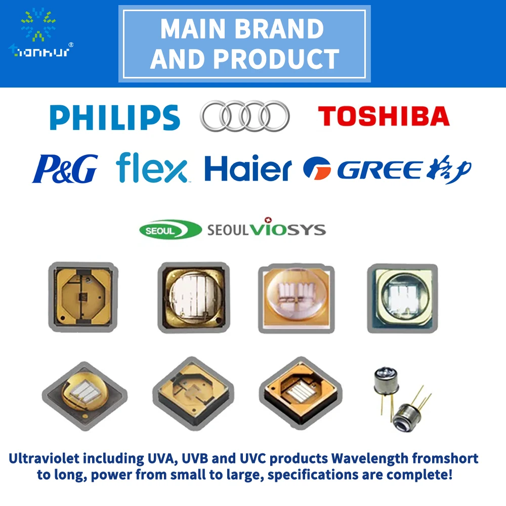 Tianhui  High Power  205nm 320nm for Skin Printing curing Inkjet printing Glue curing UV LED