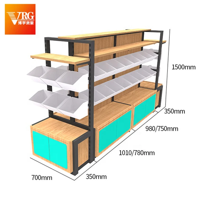 YSshelves gondola hot sell retail display stand racks wood supermarket shelves for store