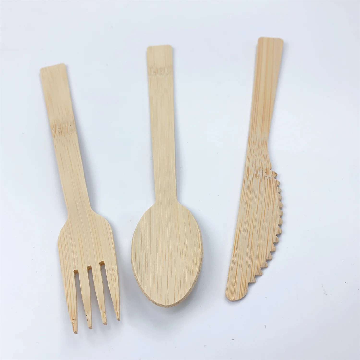 Biodegradable Bamboo Cutlery Utensils Bamboo Spoon And Disposable Fork
