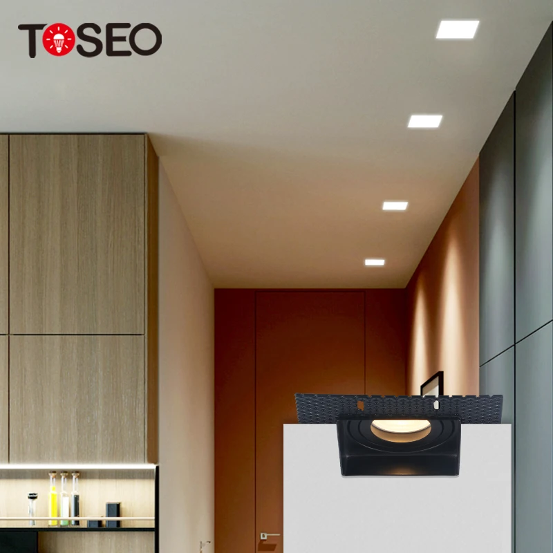 Led Housing Downlight Manufacturer Recessed gu10 Ceiling Light Anti Glare Adjustable Trimless Downlight