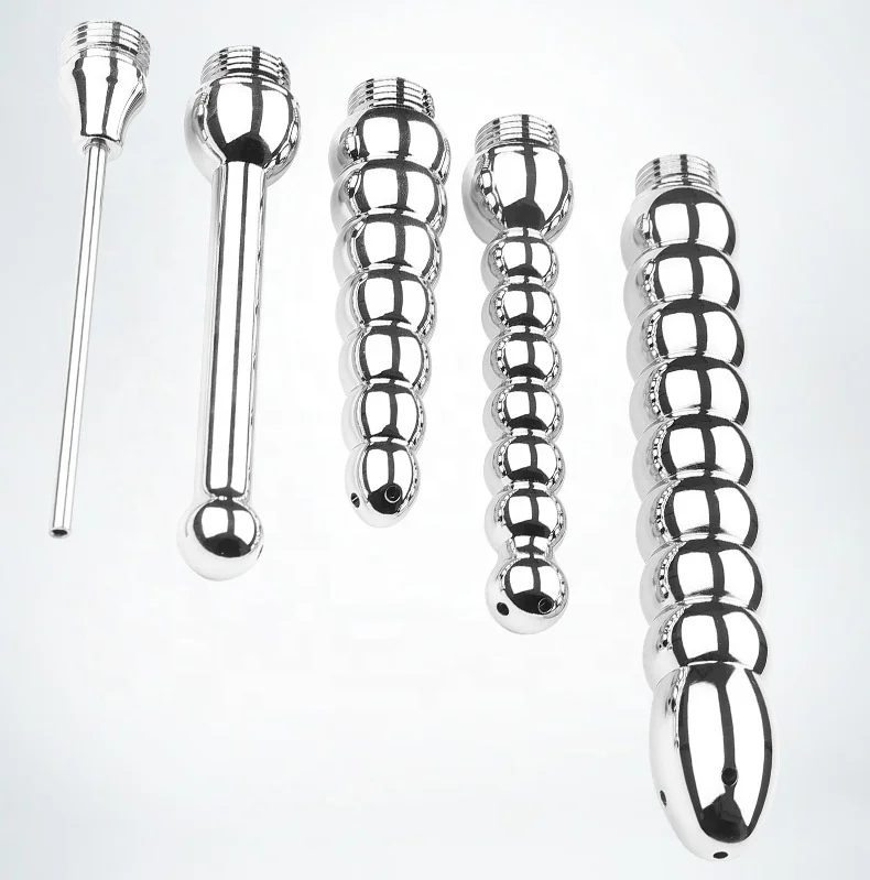 Detachable Anal Cleaner Aluminum Shower Enema With Nozzle Hollow Anal Beads Vagina Douche Clean Stream Butt Anal Plug Cleaner