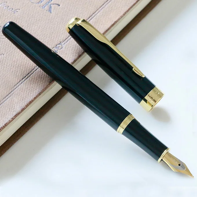 High Quality Luxury Promotion Business gift metal fountain pen with custom logo Office supplies Calligraphy metal fountain pen