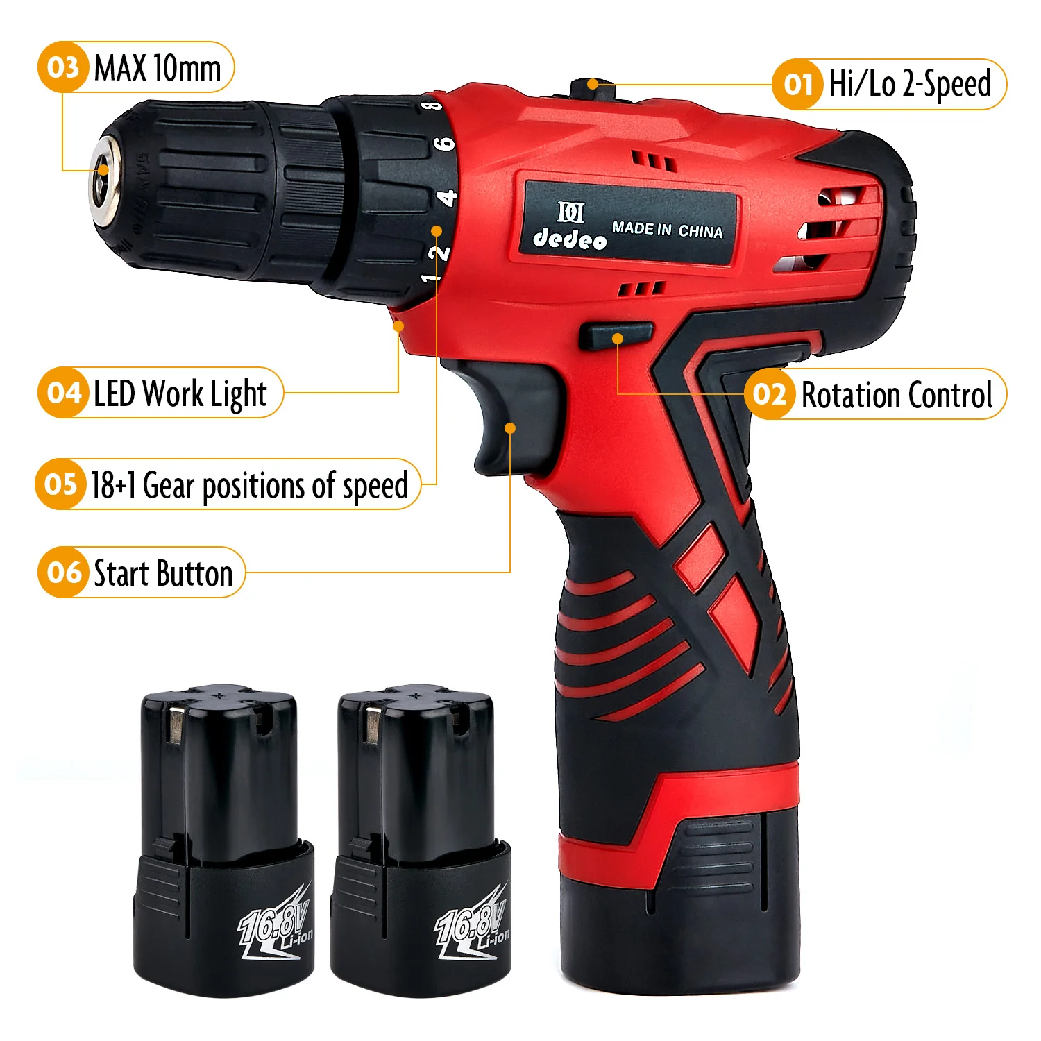  Good Quality Electric Power Hand Screwdriver Rotary Drive Cordless Drill