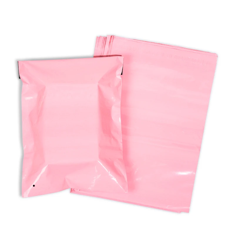 Manufacturers custom logo plastic packing courier delivery envelopes pink mailing bags for mailer