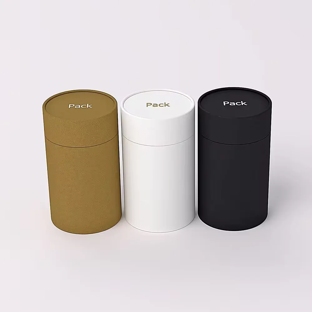 Custom Printing Organic Agriculture Cardboard Packaged Round Tube Box Packaged For Rice Fertilizer Feed Vegetables Fruit Seeds