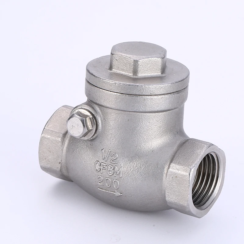 YFA CF8 316 BSP NPT Thread End wenzhou industrial chek valve stainless steel swing check valve