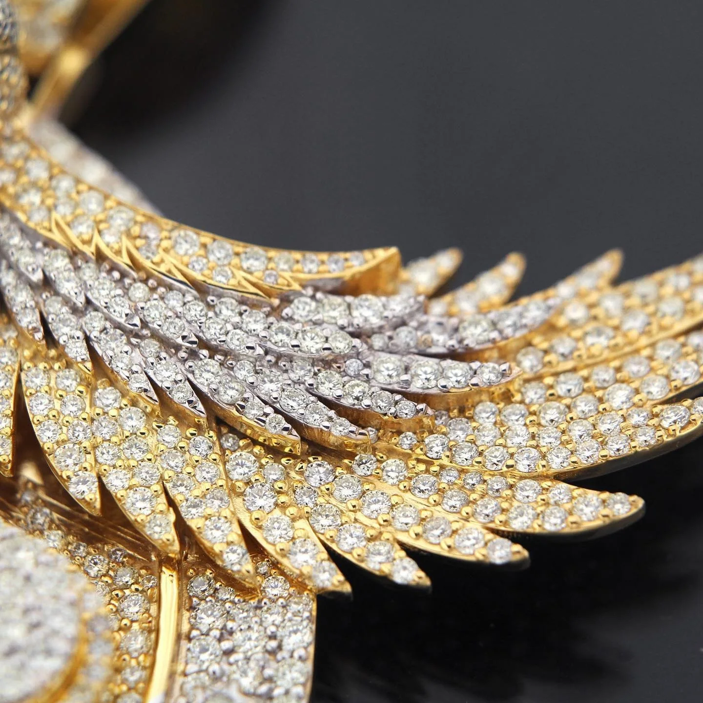 18k Real Gold Plated Iced Out Jewelry 3D Design Eagle Moissanite Solid Circle Pendant 925 Hip Hop Rapper Moissanite Pendant