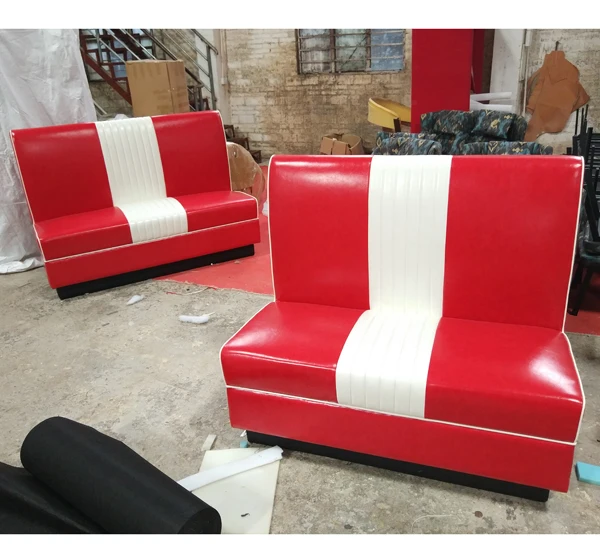 
Hollywood Retro Fifties Style Half Booth Table and Chairs Set restaurant booth tables 