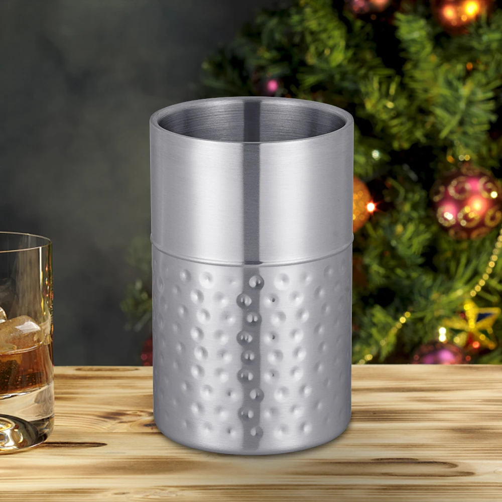 OUYADA Factory Wholesale Hot Sale Wine Champagne Bottle Stainless Steel Iceless Insulated Double Walled White Wine Cooler Bucket