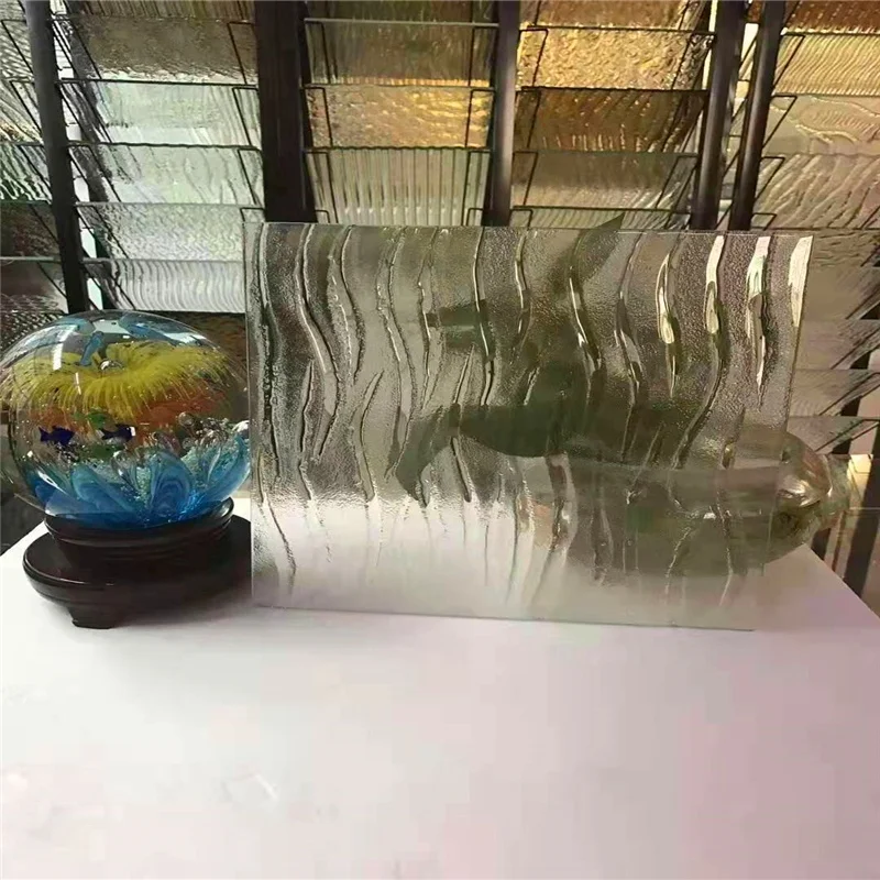 Novel design crystal three-dimensional artistic tempered glass used for partition screen decoration