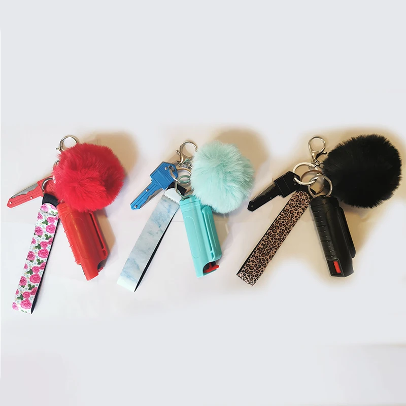 Wholesale Cute Self Defence Defense Police Mini Pepper Spray 20Ml Gun Keychain For Women Sale Holder Bottles Bulk Purple