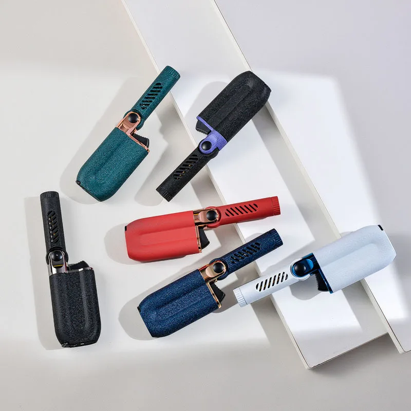 2023 Creative Design Straight Flush Butane Gas Lighter Wholesale Windproof Cigar Torch Lighter for Indoor and Outdoor