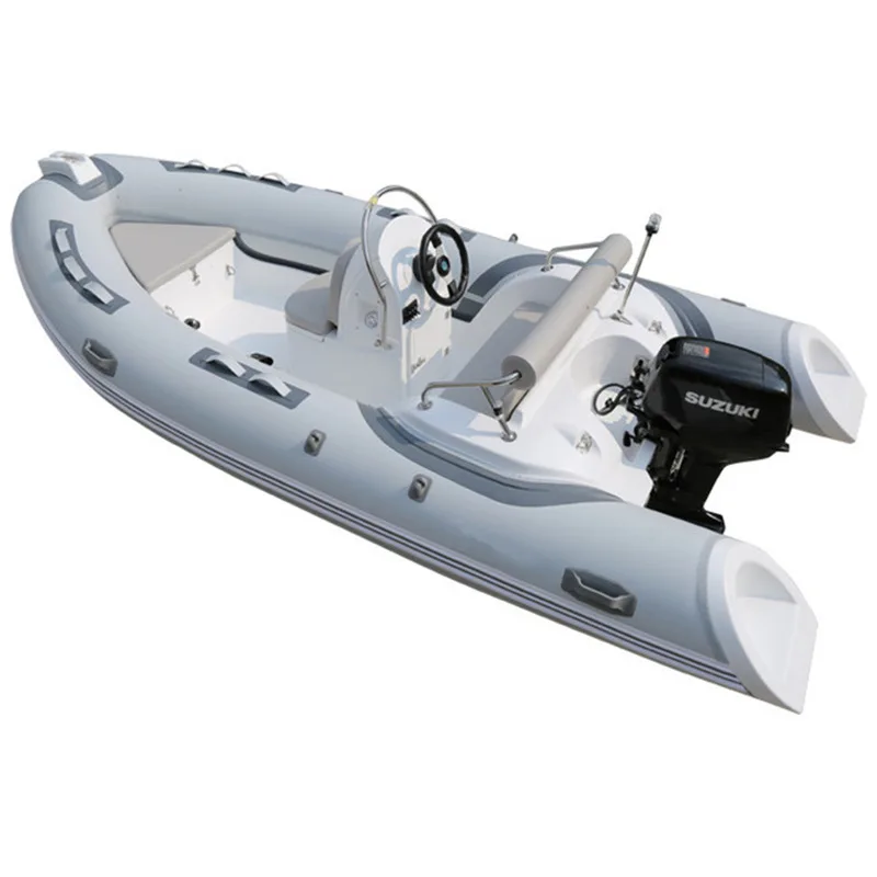 4.3m inflatable rubber fishing boat with outboard motor rib430