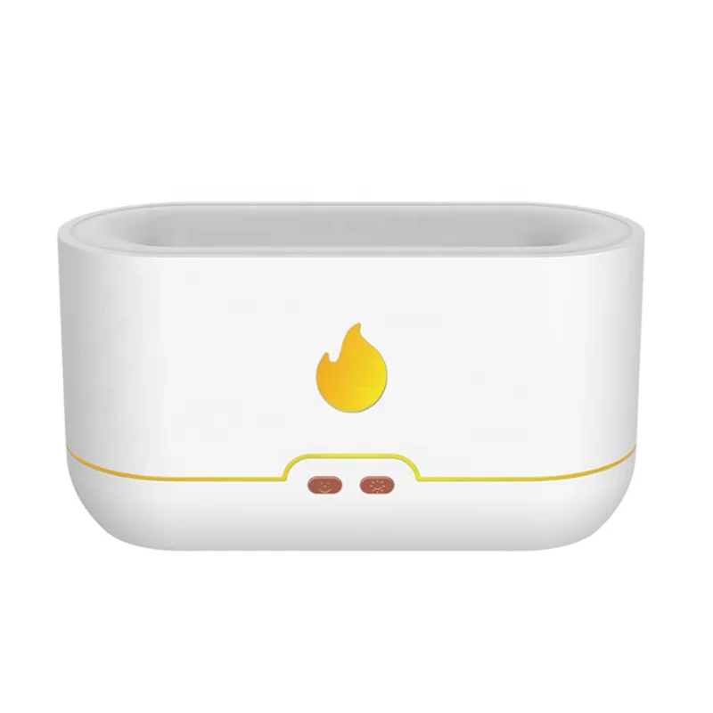 Portable hotel three colors yellow blue purple led light 240ml aromatherapy scent fire flame air diffuser
