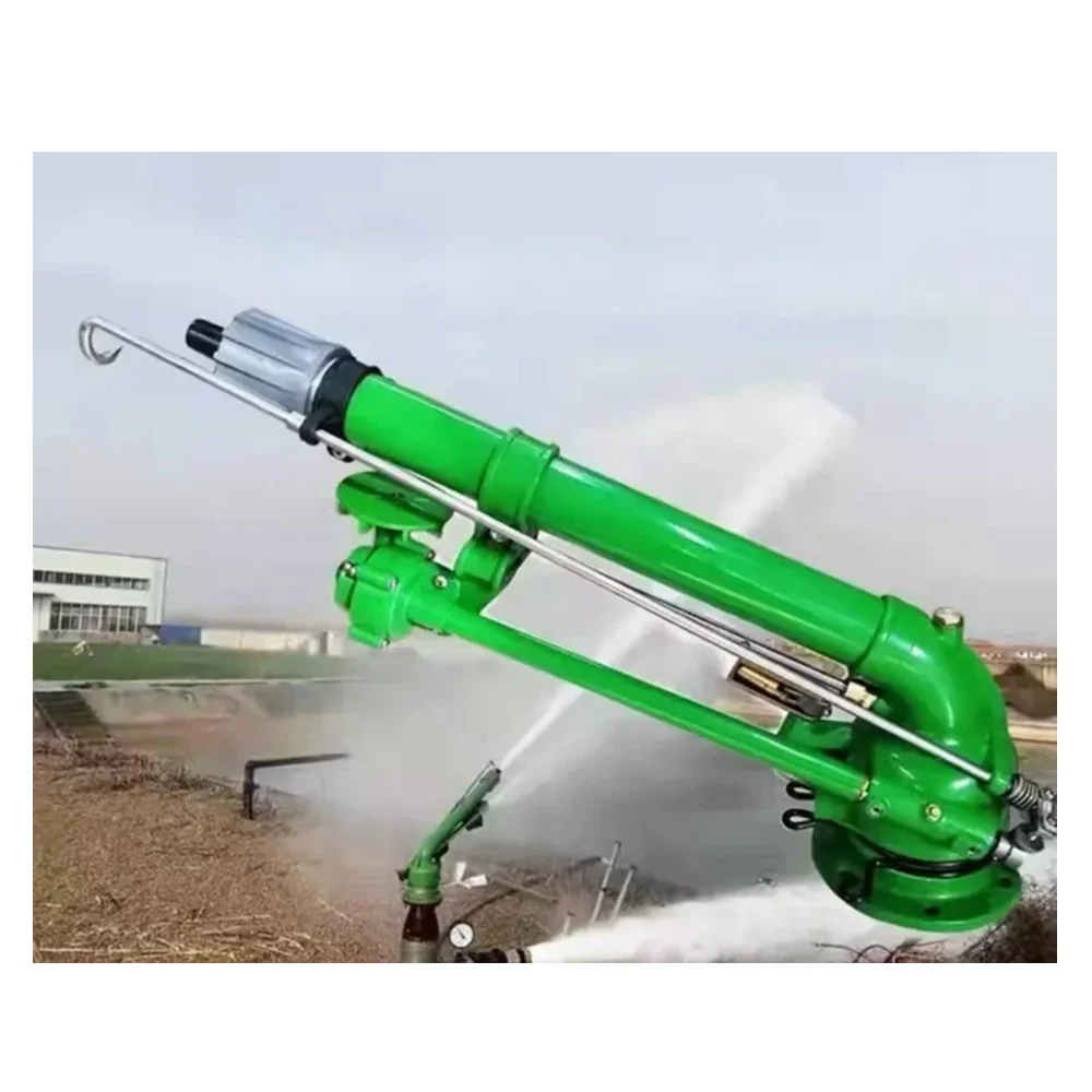 360 Degree Spray Long Radius Irrigation Sprinkler Green Color Gun Sprinkler for Farm Irrigation System